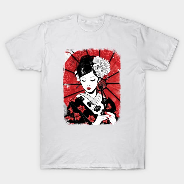 Geisha T-Shirt by RubyArt